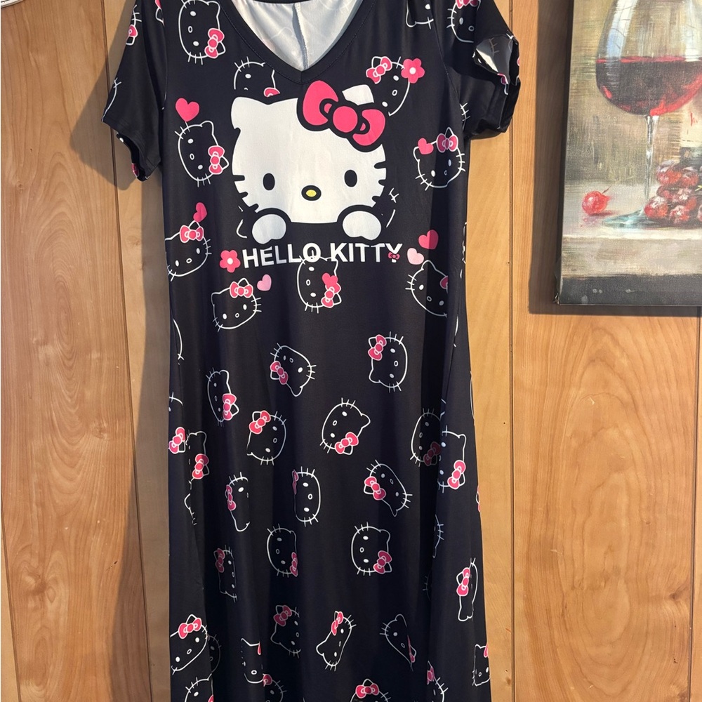 Hello Kitty Black Dress with Pink Accents
